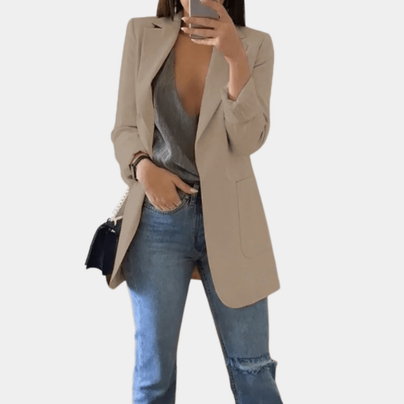 Emer | Blazer Classique Ajusté Pour Femme | Manches Longues - Elise Noir
