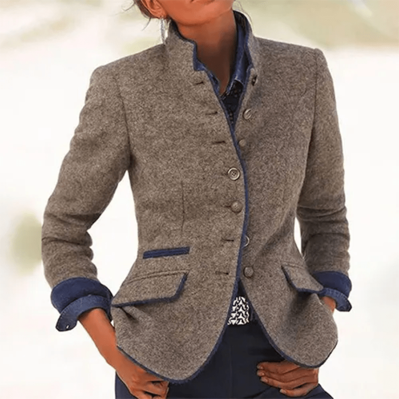 Félicienne | Blazer Cintré Classique Femme | Boutonné - Elise Noir