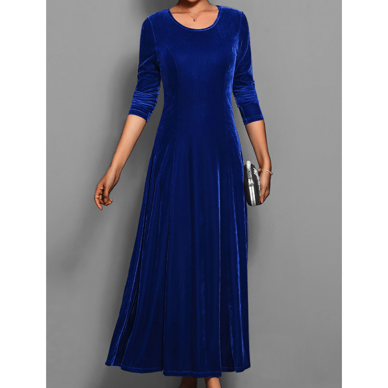 Nastia | Robe Longue À Manches Longues Luxe Pour Femme | Maxi - Elise Noir