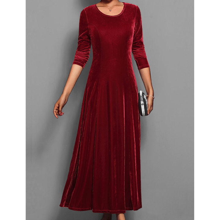 Nastia | Robe Longue À Manches Longues Luxe Pour Femme | Maxi - Elise Noir