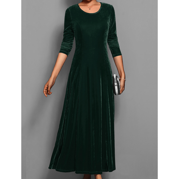 Nastia | Robe Longue À Manches Longues Luxe Pour Femme | Maxi - Elise Noir