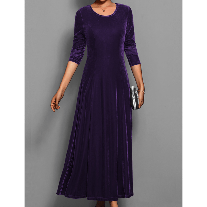 Nastia | Robe Longue À Manches Longues Luxe Pour Femme | Maxi - Elise Noir
