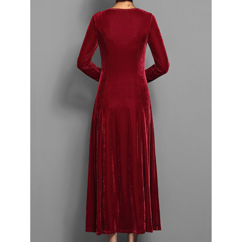 Nastia | Robe Longue À Manches Longues Luxe Pour Femme | Maxi - Elise Noir