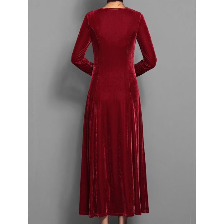 Nastia | Robe Longue À Manches Longues Luxe Pour Femme | Maxi - Elise Noir